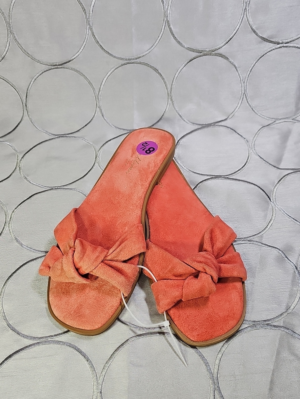 Vero Cuoio Coral Knot Suede Slide Sandals L26